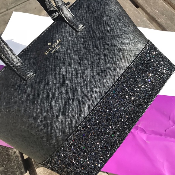 Kate spade Ina Greta court black glitter satchel - Picture 3 of 8